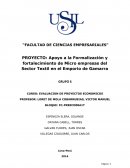 Apoyo a la Formalización y fortalecimiento de Micro empresas del Sector Textil en el Emporio de Gamarra