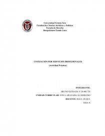 COTIZACIÓN POR SERVICIOS PROFESIONALES. Página 1