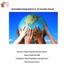 Actividad integradora. El mundo actual. La exclusión social