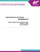 Evidencia Administración del tiempo