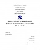 Diseño y Aplicación de un Instrumento de Evaluación del Desarrollo Social y Emocional del Niño de 4 a 7 años
