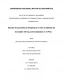EQUIVALENCIA IN VITRO DE ISONIAZIDA 100 MG EN PERU