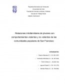 Relaciones intrafamiliares de jóvenes con comportamientos violentos y no violentos