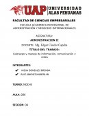 Liderazgo y manejo de información, comunicación y redes