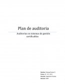 Plan de auditoria Auditorias en sistemas de gestión certificables