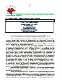SOBRE LA BULA INTER CATERA Y LOS JUSTOS TÍTULOS. Página 1