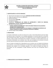 FORMULACION DE LAS ACTIVIDADES DE APRENDIZAJE. Página 1