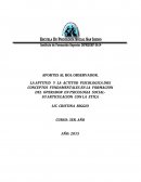 Actitud y aptitud psicosocial en el rol observador