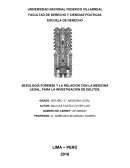 SEXOLOGIA FORENSE Y LA RELACION CON LA MEDICINA LEGAL, PARA LA INVESTIGACION DE DELITO