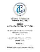 Instrucciones de python