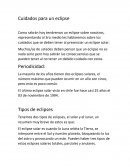 Cuidados para un eclipse