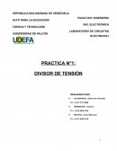 Practica del Divisor de Tension