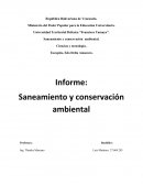 Informe de saneamiento y conservacion ambiental