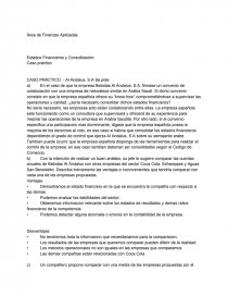Financiacion Alternativas CASO PRÁCTICO. - Al Ándalus, S.A. Página 1