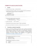 FORMATO PLAN DE CAPACITACIÓN