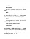 Pesos y esturas. Pregunta de indagación