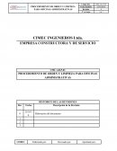 PROCEDIMIENTO DE ORDEN Y LIMPIEZA PARA OFICINAS ADMINISTRATIVAS