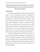 Hasta qué punto los Partidos Políticos están relacionados con la crisis de la Representación Democrática y con el decaimiento de la confianza en el Sistema Político Colombiano
