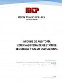 MINERA TITAN DEL PERU S.R.L. INFORME AUDITORIA
