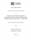 Propuesta de un sistema de seguridad y salud en el trabajo para mejorar el clima laboral de la empresa Nacional Textil SAC