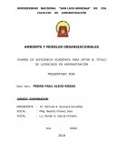 AMBIENTE Y MODELOS ORGANIZACIONALES