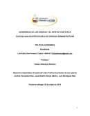 RESUMEN ESQUEMÁTICO: TIPOS DE POLÍTICAS ECONÓMICAS