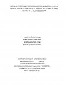 DISEÑO DE PROCEDIMIENTOS PARA LA GESTIÓN ADMINISTRATIVA DE LA EMPRESA SHALOM G.G UBICADA EN EL BARRIO EL RECUERDO LOCALIDAD DE BOSA DE LA CIUDAD DE BOGOTÁ