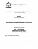 INVESTIGACIÓN DE LAS TEORÍAS DEL APRENDIZAJE POR ASOCIACIÓN