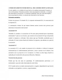 CONDICIONAMIENTO INSTRUMENTAL: MECANISMOS MOTIVACIONALES. Página 1
