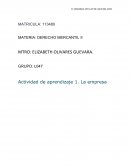Activudad de aprendizaje La empresa