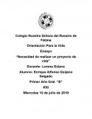 Importancia del Proyecto de Vida