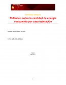 ACTIVIDAD UNIDAD 1 Reflexión sobre la cantidad de energía consumida por casa habitación