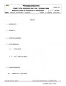 PROCEDIMIENTOS PRESENTACION DE INFORMES A ENTIDADES OFICIALES