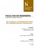 Investigación de Operaciones Empresa Molinos figueroa E.I.R.L