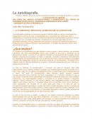 LA AUTOBIOGRAFÍA. IMPORTANCIA. ELEMENTOS PARA SU CONSTRUCCIÓN