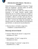Programa de la actuación del día de la madre