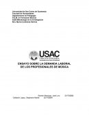 ENSAYO SOBRE LA DEMANDA LABORAL DE LOS PROFESIONALES DE MÚSICA