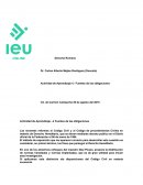 Actividad de Aprendizaje. -4 Fuentes de las obligaciones