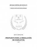 Propuesta para la resolución de conflictos