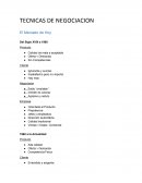 TECNICAS DE NEGOCIACION El Mercado de Hoy