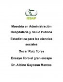 Ensayo libro el gran escape