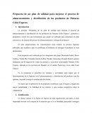 Propuesta de un plan de calidad para mejorar el proceso de almacenamiento y distribución de los productos de Pinturas Color Express