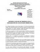 ENTRADA O SALIDA DE VENEZUELA EN LA ORGANIZACIÓN DE LOS ESTADOS AMERICANOS