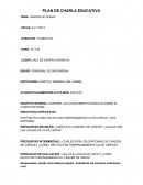 PLAN DE CHARLA EDUCATIVA TEMA: CÁNCER DE CÉRVIX
