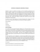 DERECHOS DEL TRABAJADOR. CONDICIONES DE TRABAJO