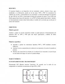 El transistor bipolar. Página 1