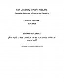 ¿Por qué crees que los seres humanos viven en sociedad?