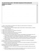 TALLER DE NIVELACIÓN Y REFUERZO MAQUINA RETROCARGADOR