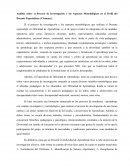 Análisis sobre el Proceso de Investigación y los Aspectos Metodológicos en el Perfil del Docente Especialista: (Cletmary)