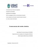 Plan de clase micro docencia # 2 Consecuencias del cambio climático